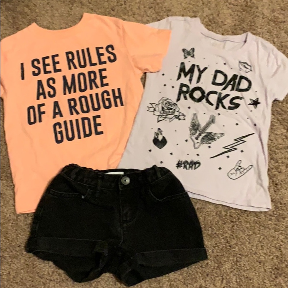 Children’s place > size 4 girls shirt sz 5 shorts